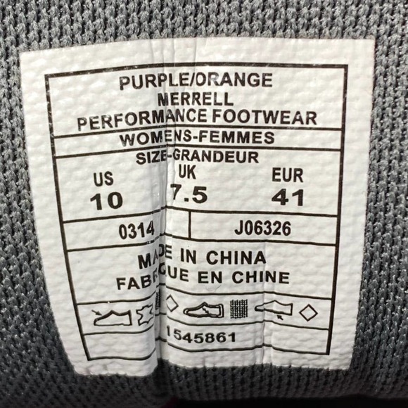 MERRELL ALL OUT FUSE Women`s Size 10 Purple Orange Trail Running Shoes J06326 - Picture 8 of 8